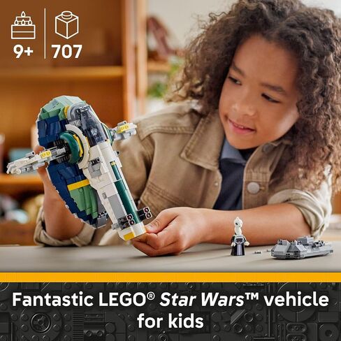 LEGO Star Wars: Attack of The Clones Jango Fett's Starship Building Toy - Pretend Play Set for Boys & Girls, Ages 9+ - Collectible Model Kit & Kids Room Decor - Gift for Birthdays - 75433 in Saudi Arabia