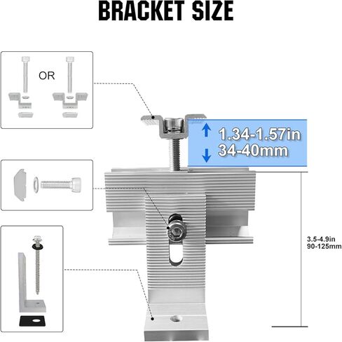 مجموعة نظام دعامات تركيب الألواح الشمسية على السقف الجديرة بالبيئة (لألواح شمسية مكونة من 1-4 قطع) in Kuwait