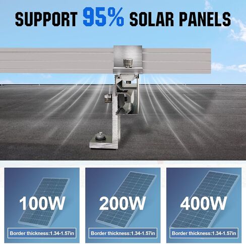 مجموعة نظام دعامات تركيب الألواح الشمسية على السقف الجديرة بالبيئة (لألواح شمسية مكونة من 1-4 قطع) in Kuwait