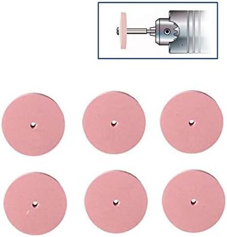 SSilicone Polishing Wheels X Fine Grit – 7/8" Square Edge, Pink Silicon Carbide Impregnated Rubber for Jewelry Metal, Stone & Ceramic Finishing – Pack of 6 in Saudi Arabia