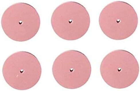 SSilicone Polishing Wheels X Fine Grit – 7/8" Square Edge, Pink Silicon Carbide Impregnated Rubber for Jewelry Metal, Stone & Ceramic Finishing – Pack of 6 in Saudi Arabia