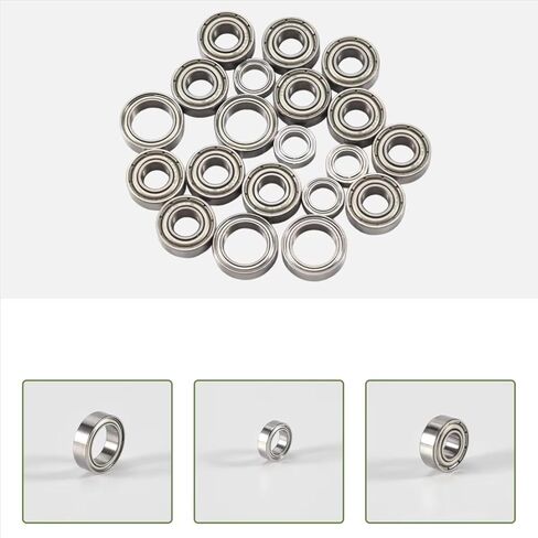 RC Car Parts Compatible with Tamiya for TT01 TT01D TT01E TT01R DF02 1/10 RC Car Upgrade Parts 20Pcs Ball Bearing Kit in Saudi Arabia