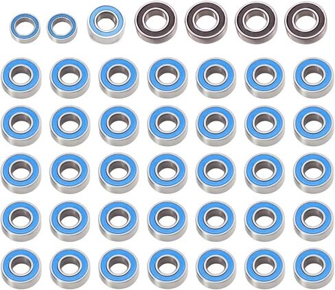 متوافق مع Tamiya RC Upgrade Upgrade Parts Parts Accessories Steel Rubber 42pcs محمل محمل إكسسوارات سيارة RC in Saudi Arabia