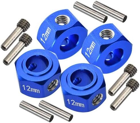 ترقيات GPM محول السداسي الألمنيوم 6061-T6 (12 مم × 8 ملم) لشاحنة وحش محور صلبة 1/8 LMT 4WD (LOS04022) RC (الأزرق) in Saudi Arabia