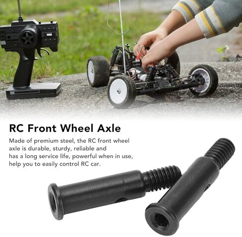 RC Front Wheel Axle, 2Pcs Steel 23mm RC Car Front Wheel Shaft RC Car Accessories for 1/10 22S 2WD in Saudi Arabia