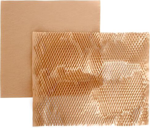 Honeycomb Packing Paper, 100 pcs 12" x 15" Honeycomb Cushioning Wrap pieces for Moving Shipping Packaging Gifts, Recyclable Honeycomb Paper Moving Supplies Bubble Paper Wrapping Protective sheet in Kuwait