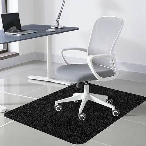 Office Chair Mat 35"*55",Desk Chair Mat for Hardwood and Tile Floor,Large Floor Protector Rug,with Mouse Pad 10.5"*8.5",Black in Saudi Arabia