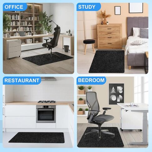 Office Chair Mat 35"*55",Desk Chair Mat for Hardwood and Tile Floor,Large Floor Protector Rug,with Mouse Pad 10.5"*8.5",Black in Saudi Arabia