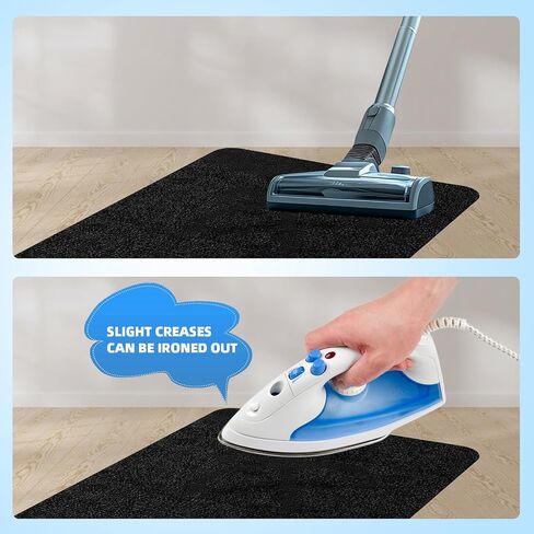 Office Chair Mat 35"*55",Desk Chair Mat for Hardwood and Tile Floor,Large Floor Protector Rug,with Mouse Pad 10.5"*8.5",Black in Saudi Arabia