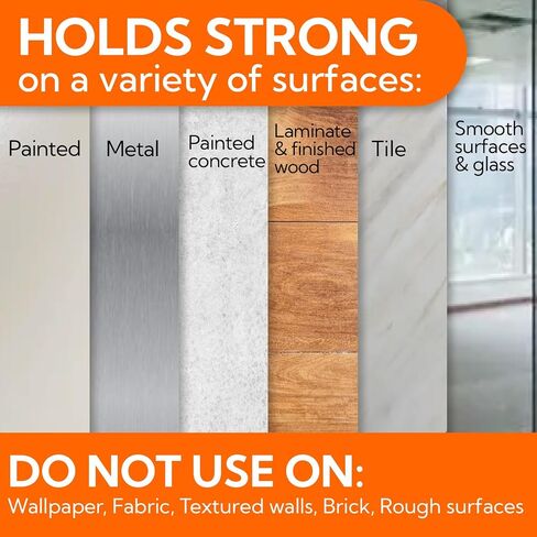 hookay Upgrade Large Refill Adhesive Strips for Indoor Wall Hooks, Damage-Free Hanging, No Tools Removable Adhesive Strips for Large Decor, Living Spaces & Bathroom, 20 White Strips in Saudi Arabia