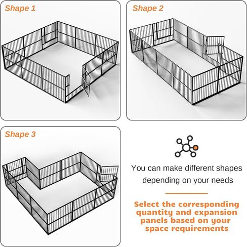 Playpen Dog - 32 "قلم الكلب ، قلم جرو شاق مع الباب ، آمن وقوي ، تجميع سهل للعب الأليف الداخلي/الخارجي للحيوانات الأليفة in Kuwait