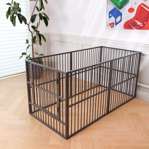 Playpen Dog - 32 "قلم الكلب ، قلم جرو شاق مع الباب ، آمن وقوي ، تجميع سهل للعب الأليف الداخلي/الخارجي للحيوانات الأليفة in Kuwait