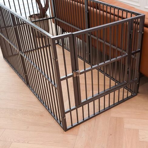 Playpen Dog - 32 "قلم الكلب ، قلم جرو شاق مع الباب ، آمن وقوي ، تجميع سهل للعب الأليف الداخلي/الخارجي للحيوانات الأليفة in Kuwait