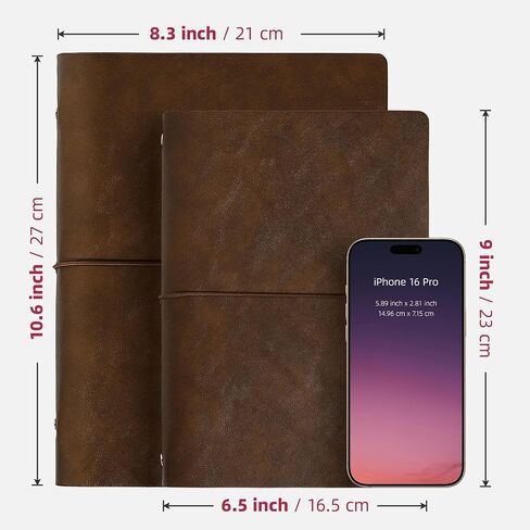 Vienrose Faux Leather Scrapbook Photo Album with 100 Pages Kraft Paper for 4x6 5x7 6x8 Photos, Vintage binder 3 ring DIY Memory Book for Valentines Anniversary Christmas Birthday Travel Brown in Saudi Arabia