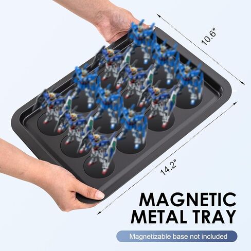 Super Large Size Miniature case: 16.1"x12.6"x18.1" 40k Carrying case with 6 Magnetic Trays, Aluminum Alloy Transport Display Box for Army Travel Wargaming Figures in Saudi Arabia