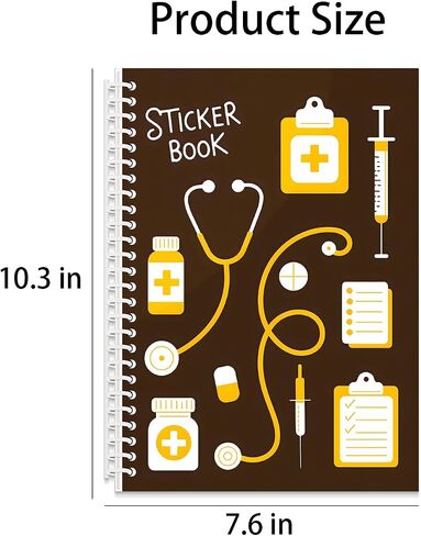 B5 Reusable Sticker Book Blank Activity Sticker Collecting Book Sticker Album Stickers Storage Display 40 Sheets Size 10.2" x 7.16" (Style C Black) in Saudi Arabia