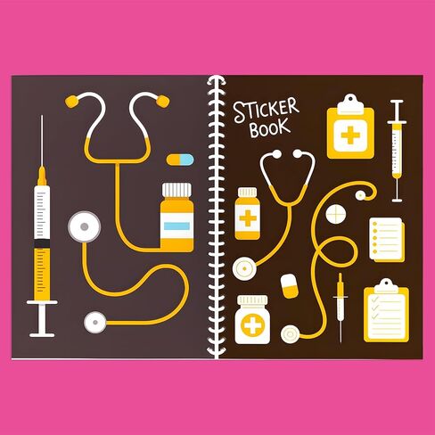 B5 Reusable Sticker Book Blank Activity Sticker Collecting Book Sticker Album Stickers Storage Display 40 Sheets Size 10.2" x 7.16" (Style C Black) in Saudi Arabia