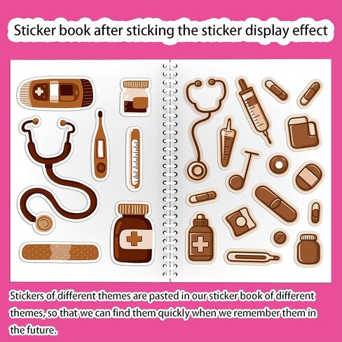 B5 Reusable Sticker Book Blank Activity Sticker Collecting Book Sticker Album Stickers Storage Display 40 Sheets Size 10.2" x 7.16" (Style C Black) in Saudi Arabia
