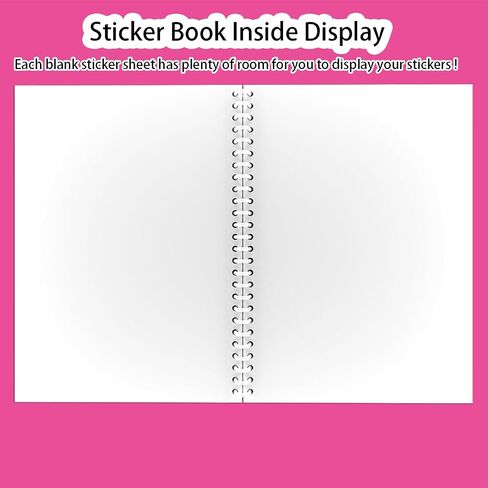 B5 Reusable Sticker Book Blank Activity Sticker Collecting Book Sticker Album Stickers Storage Display 40 Sheets Size 10.2" x 7.16" (Style C Black) in Saudi Arabia