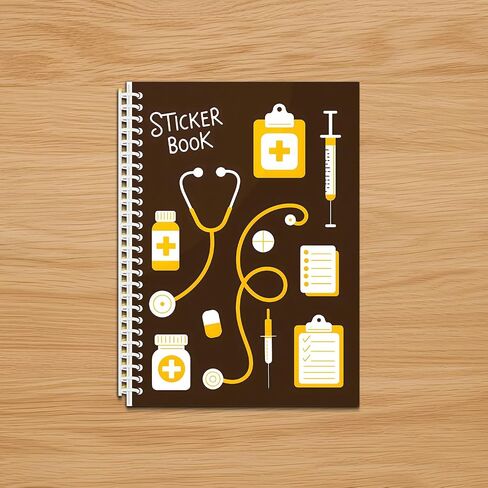 B5 Reusable Sticker Book Blank Activity Sticker Collecting Book Sticker Album Stickers Storage Display 40 Sheets Size 10.2" x 7.16" (Style C Black) in Saudi Arabia