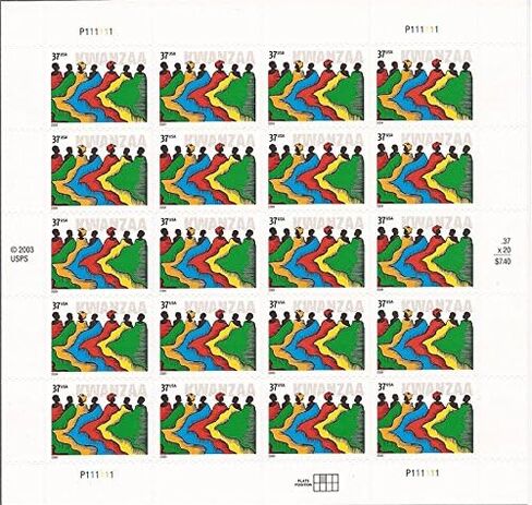Kwanzaa (Sheet of 20) 37 Cent US Postage Stamps 2004 Scott #3881 in Saudi Arabia