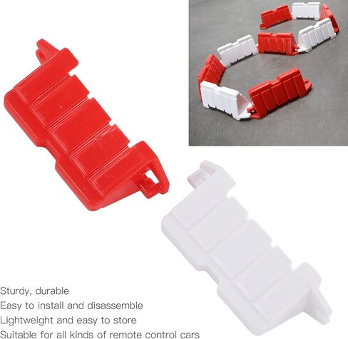 120pcs مجموعة السياج الحقل الانجراف RC ، حواجز طريق بلاستيكية لسيارات RC التدريب المنجد ، 7.2 متر الحدود المسار لعلامات سباق التحكم عن بُعد. in Kuwait