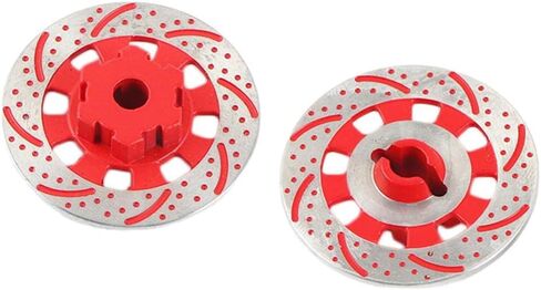 2Pcs Metal Wheel Brake Disc for 1/7 Monster Trucks, Red in Saudi Arabia