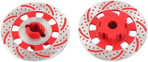 2Pcs Metal Wheel Brake Disc for 1/7 Monster Trucks, Red in Saudi Arabia