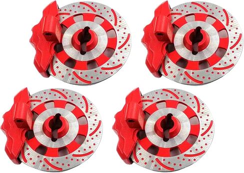 4pcs Alloy Wheel Brake Disc for 1/7 R/C Short Course Truck Red in Saudi Arabia