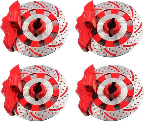 4pcs Alloy Wheel Brake Disc for 1/7 R/C Short Course Truck Red in Saudi Arabia