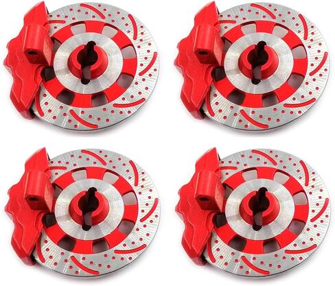 4pcs Alloy Wheel Brake Disc for 1/7 R/C Short Course Truck Red in Saudi Arabia