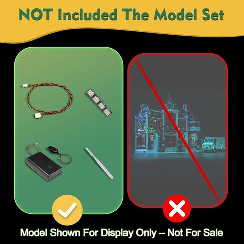 Light kit Compatible with Lego 76300 Arkham Asylum - No Model Only Light, LED Lighting Accessories Compatible with Lego 76300 (Standard Version) in Saudi Arabia