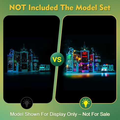 Light kit Compatible with Lego 76300 Arkham Asylum - No Model Only Light, LED Lighting Accessories Compatible with Lego 76300 (Standard Version) in Saudi Arabia