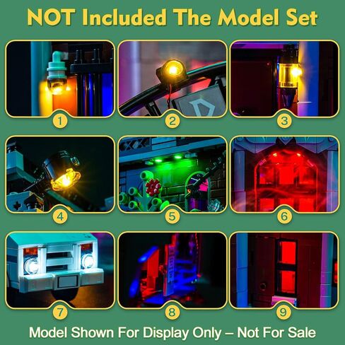 Light kit Compatible with Lego 76300 Arkham Asylum - No Model Only Light, LED Lighting Accessories Compatible with Lego 76300 (Standard Version) in Saudi Arabia