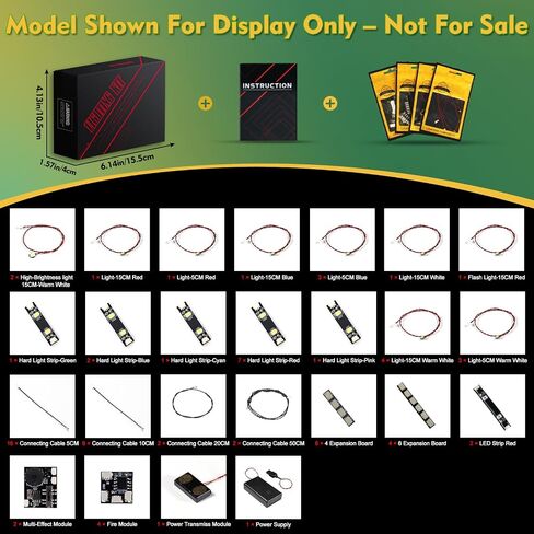 Light kit Compatible with Lego 76300 Arkham Asylum - No Model Only Light, LED Lighting Accessories Compatible with Lego 76300 (Standard Version) in Saudi Arabia
