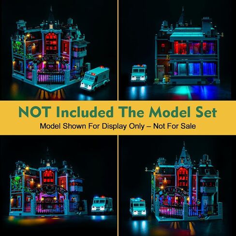 Light kit Compatible with Lego 76300 Arkham Asylum - No Model Only Light, LED Lighting Accessories Compatible with Lego 76300 (Standard Version) in Saudi Arabia