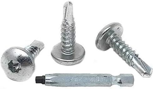 #10 x 3/4 Inch Self Tapping Sheet Metal Screws, Black, SQ #2 Head Bit Included, Cargo Trailer Self Tapping Screws, Exterior RV Skin Fasteners, Enclosed Trailer Repair Screws, 250 Pack by ProCamp in Saudi Arabia