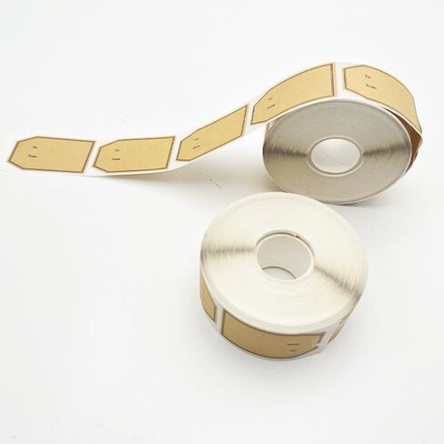 300Pcs/Roll Natural Brown Gift Tag Stickers, Present Labels Name Tag Label Stickers for Weddings Present Gift Wrapping Cards, Gift Wrap Tags（1.2 x 2 inch ） in Saudi Arabia