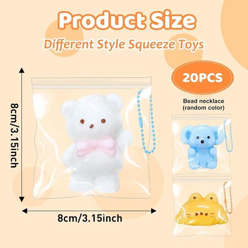 20pc Mochi Taba Squishy Toys Kit, Fidget Toys for Kids 8-12 and Adults,Taba Squishies with Keychain, Mini Mochi Squishy Stress Relief for Party Favors,Classroom, Birthday,Xmas Gifts(Random) in Kuwait