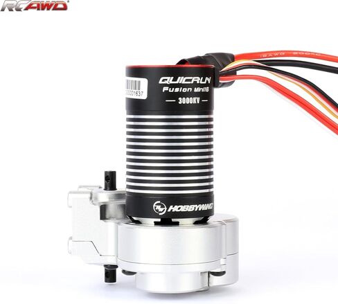 مجموعة نقل التروس RCAWD مع Hobbywing Quicrun Fusion Mini16 محرك بدون فرش للمحرك المحوري UTB18 CAPRA 4WD و 4WS ، محرك كهربائي وصندوق التروس مع تروس الصلب RC محرك RC in Saudi Arabia