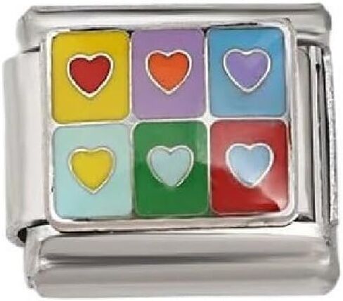 New 2026 Unisex Italian Diy Modular Combination Link Charrms Stainless Steel Love/polka Dots Patterns For Bracelet Necklace Jewelry Findings Making Fashion Trendy Accessories Gift Women And Men in Saudi Arabia