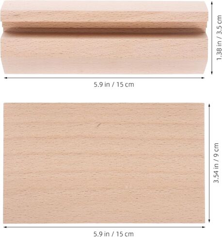 Uonlytech Creative Wooden Base Calendar Holder Rustic Tabletop Card Stand for Wedding Decor Business Cards and Photos Elegant Display with Stable Base and Wide Slot for Various Occasions in Saudi Arabia