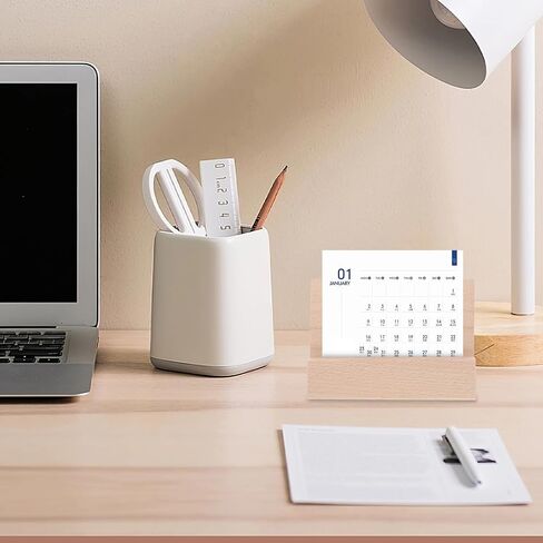 Uonlytech Creative Wooden Base Calendar Holder Rustic Tabletop Card Stand for Wedding Decor Business Cards and Photos Elegant Display with Stable Base and Wide Slot for Various Occasions in Saudi Arabia