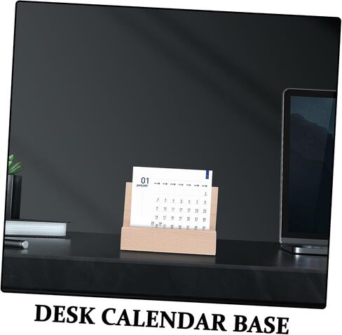 Artibetter Rustic Wooden Desk Calendar Base Versatile Table Stand for Signs Cards Compact Stable Holder for Photos Memos Postcards Elegant Office Decor Long in Saudi Arabia