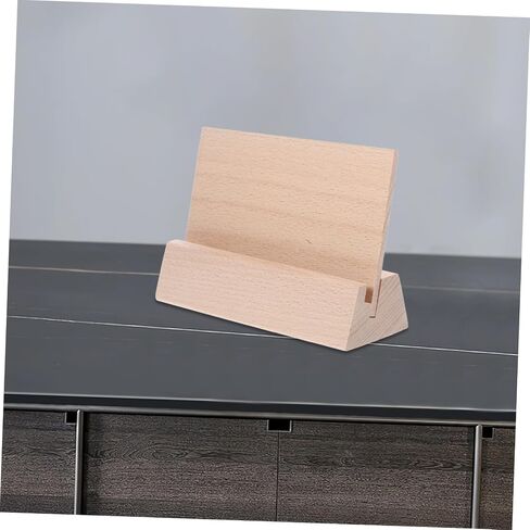Artibetter Rustic Wooden Desk Calendar Base Versatile Table Stand for Signs Cards Compact Stable Holder for Photos Memos Postcards Elegant Office Decor Long in Saudi Arabia