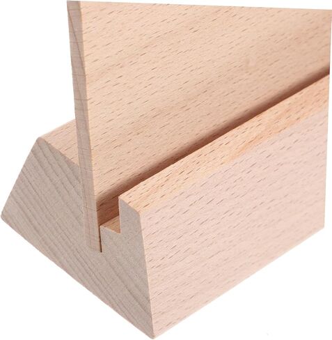 Artibetter Rustic Wooden Desk Calendar Base Versatile Table Stand for Signs Cards Compact Stable Holder for Photos Memos Postcards Elegant Office Decor Long in Saudi Arabia