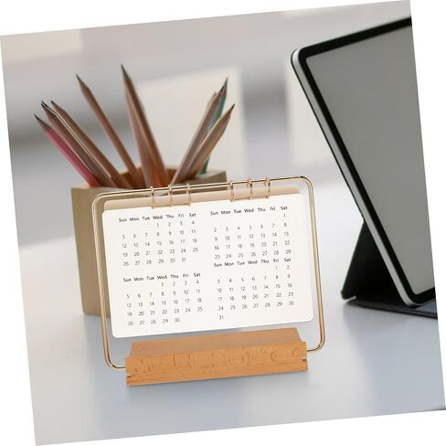 Ciieeo Desk Calendar Holder Metal Calendar Stand Iron Table Bracket Desk Date Display Flip Rack Office Bracket in Kuwait
