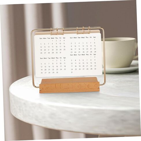 Ciieeo Desk Calendar Holder Metal Calendar Stand Iron Table Bracket Desk Date Display Flip Rack Office Bracket in Kuwait