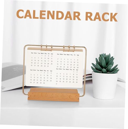 Ciieeo Desk Calendar Holder Metal Calendar Stand Iron Table Bracket Desk Date Display Flip Rack Office Bracket in Kuwait