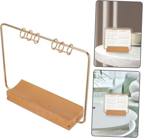 Ciieeo Desk Calendar Holder Metal Calendar Stand Iron Table Bracket Desk Date Display Flip Rack Office Bracket in Kuwait